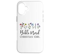 Custodia per iPhone 16 Plus Christian Girls Nerd Bible Study Scripture Pastor God Jesus