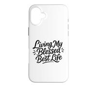 Custodia per iPhone 16 Plus Christian Positive Inspiration Living My Blessed Best Life