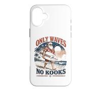 Custodia per iPhone 16 Plus Christmas in July Surfing Santa Beach Only Waves no Kooks
