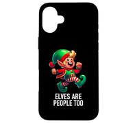 Custodia per iPhone 16 Plus Christmas Xmas Elves Are People Too Funny North Pole Design