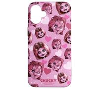 Custodia per iPhone 16 Plus Chucky And Tiffany Hearts All-Over Print