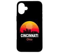 Custodia per iPhone 16 Plus Cincinnati Ohio Vintage Sunset Retro City State USA