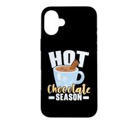 Custodia per iPhone 16 Plus Cioccolata calda Stagione Inverno Neve Neve Clima Ghi