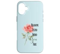 Custodia per iPhone 16 Plus Citazione di Bloom Into You Rose