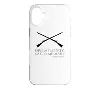 Custodia per iPhone 16 Plus Citazione di Patrick Henry - Dammi la libertà o dammi la morte!