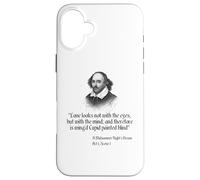 Custodia per iPhone 16 Plus Citazione di Shakespeare - L'amore non sembra con gli occhi