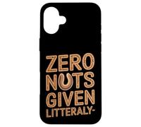 Custodia per iPhone 16 Plus Citazione divertente sull'intolleranza alle noci - Zero Nuts Given Nut Allergy