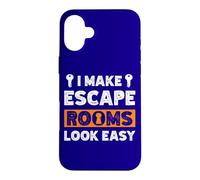 Custodia per iPhone 16 Plus Citazione Exit Room I Make Escape Rooms Look Easy Group Game