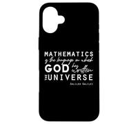 Custodia per iPhone 16 Plus Citazioni cristiane positive Galileo Matematica Dio Universo Regali