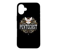 Custodia per iPhone 16 Plus Colomba di Pentecoste Lingue di Fuoco Fiamma Spirito Santo Cattolico