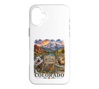Custodia per iPhone 16 Plus Colorado Acquerello Mountain Adventure Travel Design
