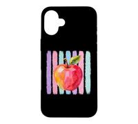 Custodia per iPhone 16 Plus Colorful Apple Watercolor Art Teacher Appreciation Design