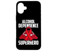 Custodia per iPhone 16 Plus Combattente guerriero sopravvissuto supereroe dipendenza da alcol