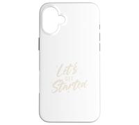 Custodia per iPhone 16 Plus Cominciamo: progettazione tipografica con script minimale