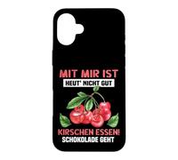 Custodia per iPhone 16 Plus Con me ist ist oggi non buoni ciliegie, il cioccolato si sta
