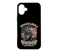 Custodia per iPhone 16 Plus Concerto dei chitarristi rock di Abraham Lincoln 1865