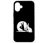 Custodia per iPhone 16 Plus Coniglio Mano Ombra Proiezione Illusione Carino Bunny Light Art
