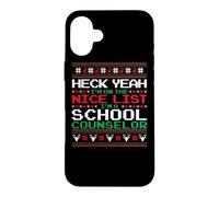 Custodia per iPhone 16 Plus Consigliere scolastico Ugly Christmas Design - Funny Counselors
