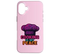 Custodia per iPhone 16 Plus Cooking Is My Peace Chef Amante del cibo Cucina Zen