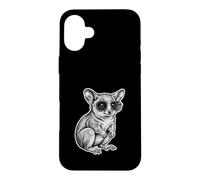 Custodia per iPhone 16 Plus Cool Galago Occhiali Disegno Bush Baby