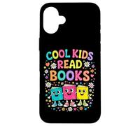 Custodia per iPhone 16 Plus Cool Kids Leggi Libri Insegnante Bookworm Bibliotecario Amante dei libri