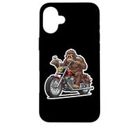 Custodia per iPhone 16 Plus Cool Sasquatch Riding Classic Moto Big Foot