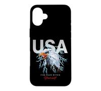 Custodia per iPhone 16 Plus Cool USA Eagle With wild Quotes Illustration Graphic Designs