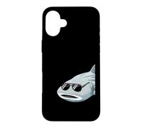Custodia per iPhone 16 Plus Cool Whale Shark Con Occhiali Da Sole Ocean Bambini Balena Shark