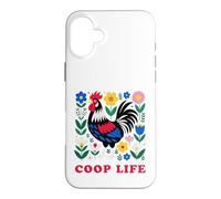 Custodia per iPhone 16 Plus Coop Life Folk Art - Custode per galline