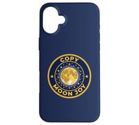 Custodia per iPhone 16 Plus Copia Luna Gioia Retro Vintage Giallo Luna Piena Spazio Lunare 3