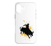 Custodia per iPhone 16 Plus Coraggioso Bull Rider in Azione Rodeo