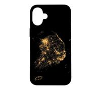 Custodia per iPhone 16 Plus Corea del Sud Asia - Vista satellitare notturna della Terra dallo spazio