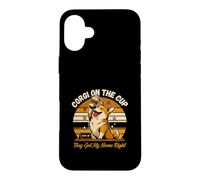 Custodia per iPhone 16 Plus Corgi Sulla Coppa Hanno Ottenuto Il Mio Nome Giusto