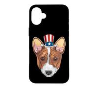 Custodia per iPhone 16 Plus Corgi Uncle Sam 4 luglio USA Dog Puppy