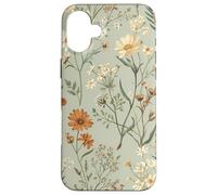 Custodia per iPhone 16 Plus Cottagecore botanico da giardino floreale con fiori selvatici verde salvia