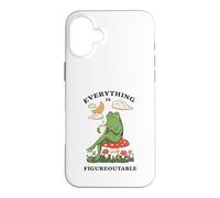 Custodia per iPhone 16 Plus Cozy Cottagecore Coffee Frog Art