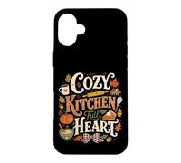 Custodia per iPhone 16 Plus Cozy Kitchen Full Heart Fall Mama Baking
