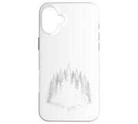 Custodia per iPhone 16 Plus Creatura della foresta di rettili che cammina attraverso il criptide della foresta bianca