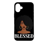 Custodia per iPhone 16 Plus Cristo afroamericano benedetto donna nera fede cristiana