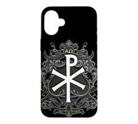 Custodia per iPhone 16 Plus Cristogramma Gesù Cristo Simbolo Chi Ro Alpha Omega Cattolico