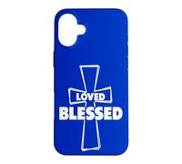 Custodia per iPhone 16 Plus Croce benedetta amata Fede cristiana Chiesa credente
