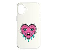 Custodia per iPhone 16 Plus Crying Heart Tattoo - Traditional Old School Tattooed Inked