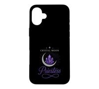 Custodia per iPhone 16 Plus Crystal Moon Sacerdotessa Mistica Fase Lunare Strega Estetica