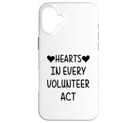 Custodia per iPhone 16 Plus Cuori in ogni atto di volontariato