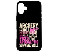 Custodia per iPhone 16 Plus Cute Archery Girl Not A Hobby It's Post Apocalyptic Skill