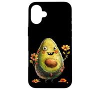Custodia per iPhone 16 Plus Cute Avocado Graphic For Vegan Women And Girls Happy Face
