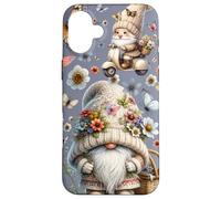 Custodia per iPhone 16 Plus Cute Butterfly Accessories For Girls Floral Wildflower Gnome