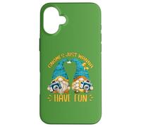 Custodia per iPhone 16 Plus Cute Gnomes Just Wanna Have Fun For Girls Funny Traveling