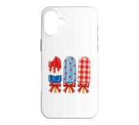 Custodia per iPhone 16 Plus Cute Kids 4 luglio Ice Cream Patriotic Ghiacciolo