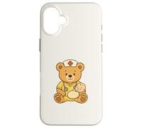 Custodia per iPhone 16 Plus Cute NICU Nurse Teddy Bear Students Neonatal Care Unit Staff